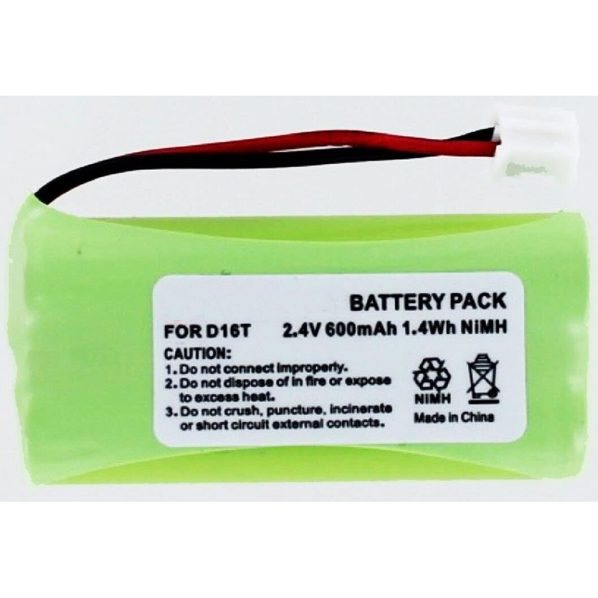 Akku für Rca 27902 NiMH 2,4 Volt 600 mAh grün