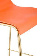 thumbnail of Barhocker Hover Kunststoff Vierfußgestell Gold orange