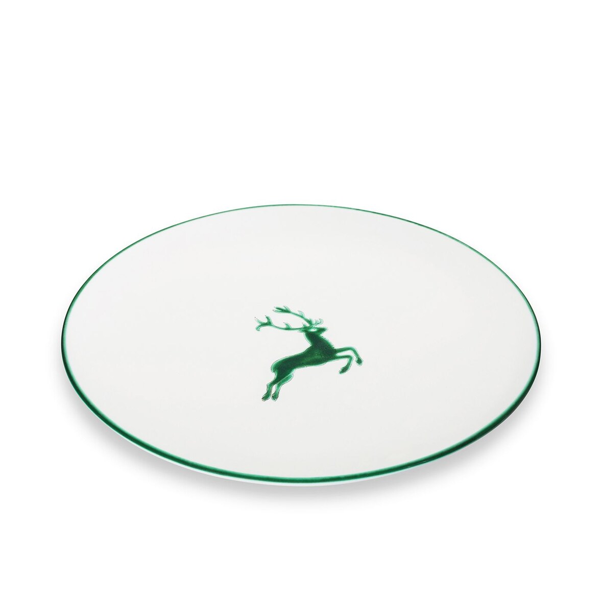 Gmundner Keramik Grüner Hirsch, Speiseteller Cup (Ø 28cm)