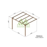 thumbnail of Pérgola de Madera Maciza Adosada Toledo (Maderland) - Gardeneas