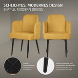 thumbnail of ML-Design Esszimmerstuhl Senf, Stoff, Armlehnen & Rattan-Optik Rückenlehne, Metallbeine, ergonomischer Polsterstuhl Esszimmer Küche