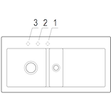 thumbnail of Villeroy&Boch Spülbecken, Küchenspüle Subway 60 Stone White 1000x510mm, Unterschrankbreite 60cm