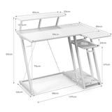thumbnail of COSTWAY Mesa com Tomadas e Portas USB, Pequena Mesa de Computador com Suporte para Monitor, Gancho para Fones, Compartimento de Armazenamento