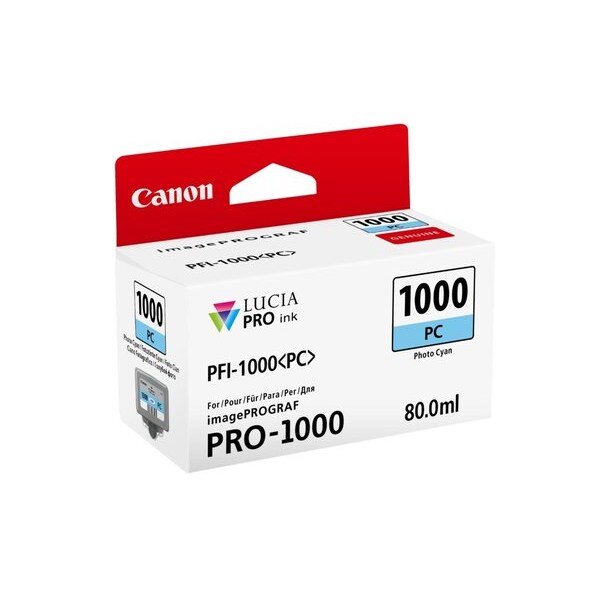 Canon Cartucho Photo Cian Pfi-1000Pc  Ipf Pro1000 80Ml.