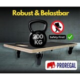 thumbnail of PROREGAL Mega Deal 2x Profi Transportroller mit 4 Rollen | HxBxT 11,5x30x60cm | Traglast 200kg | Siebdruckplatte | Schwarz | Möbelroller Rollbrett