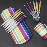 thumbnail of Coffret 6 couteaux laguiole irise assortis -  Multicolore Autre forme Acier Inoxydable (inox  Jean Dubost 26.50x11.50 cm