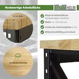 thumbnail of Werkbank höhenverstellbar 500 Kg 153x62x99 cm Hartholzplatte Werktisch Arbeitstisch Werkstatttisch