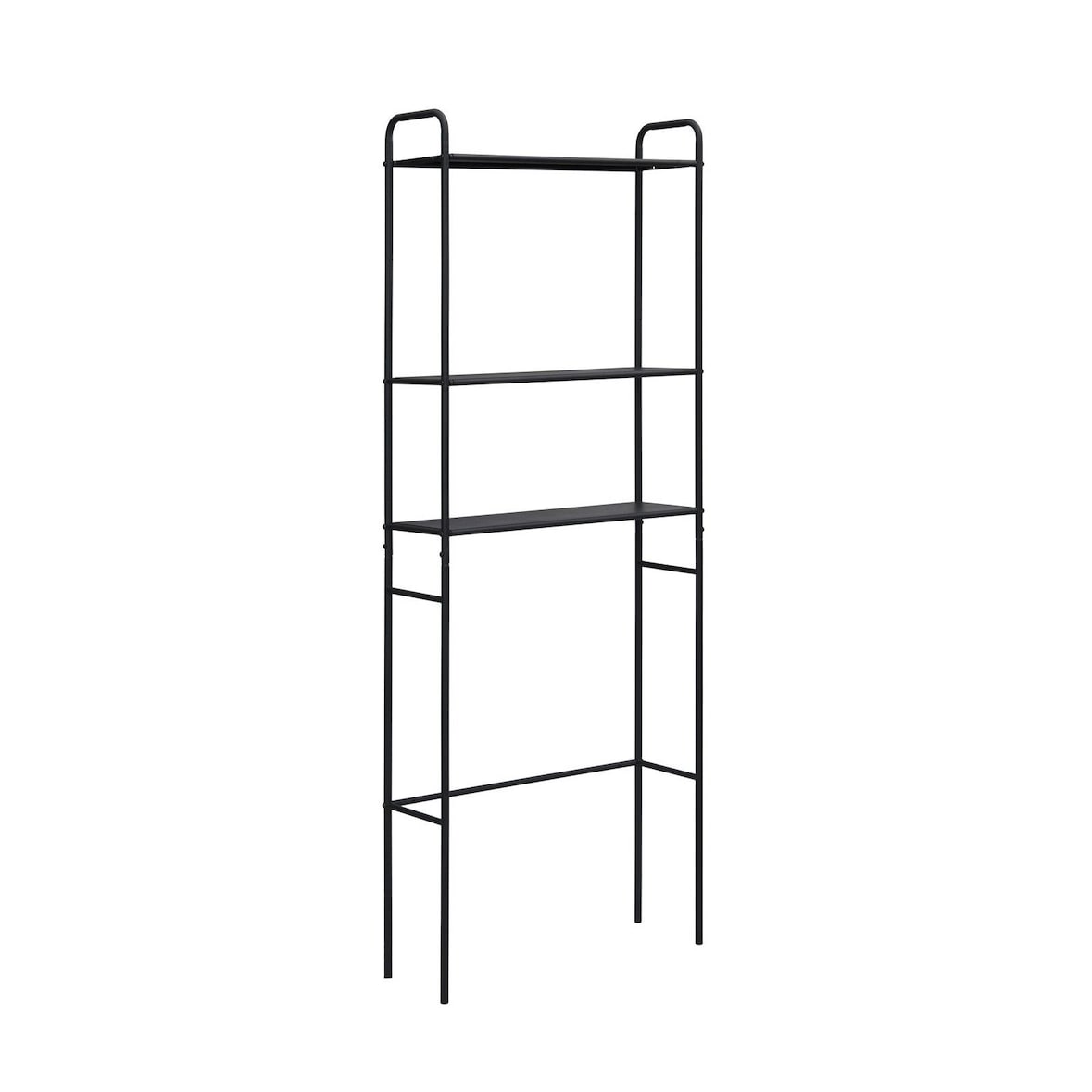 Meuble wc pont de rangement étagère wc en métal noir KALI