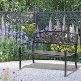 thumbnail of Outsunny Panchina da Giardino e da Esterno in Metallo 127x60x87cm Nero