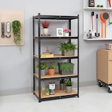 thumbnail of Etagère de Rangement Noire 90 x 40cm x H180cm - Rayonnage Métal Haute qualité 5 Plateaux Charges lourdes 1500kg INTEC