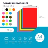 thumbnail of Folios Colores A4 80g Para Impresoras y Manualidades, Folios Colores Para Tarjetas y Proyectos Creativos m-office (100h, Rojo)