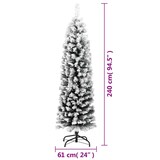 thumbnail of vidaXL Künstlicher Weihnachtsbaum Schlank mit Schnee Grün 240 cm PVC