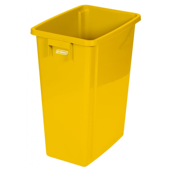 PROBBAX - PB-1080-YEL - Cubo de reciclaje sin tapa - 32 x 46 x 58 cm - 60 L - Amarillo