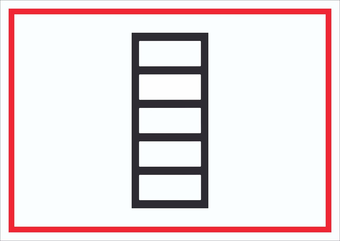 Schild Aufstellfläche tragbare Leiter Symbol A0 (841x1189mm)