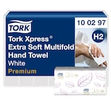 thumbnail of TORK Xpress® | Toalla de Mano de Papel Entreplegada Extrasuave Blanco H2, Premium, QuickDry, 2 capas (cod.100297) - Caja 2100 ud.
