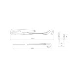 thumbnail of Sangle de serrage à cliquet gainé, 8m, à cliquet, crochets JJ, jaune - THIRARD