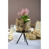 thumbnail of Support plantes en métal avec vase doré h.22.5cm