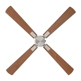 thumbnail of Ventilatore da soffitto CasaFan ECO NEO III 132 BN-NB/KI WIFI, motore cromato spazzolato/pale reversibili in ciliegio e noce