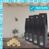 thumbnail of 20 Mini Glasflaschen 40ml mit Schwarzen Boxen, Ideal für Hochzeit, Whisky, Rum, Soßen