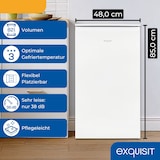 thumbnail of Exquisit Kühlschrank mit Gefrierfach, 82 Liter, Freistehend, Kompakt, 3-Sterne, KS5117-3-010E weiss