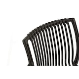 thumbnail of Set van 4 tuinstoelen met armleuningen, van polypropyleen, antislipvoetjes, stabiel, stapelbaar, voor tuin, bar, restaurant – Olimpia/Zwart