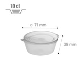 thumbnail of Pot à sauce de 100 ml en plastique PP avec couvercle à charnière par 500