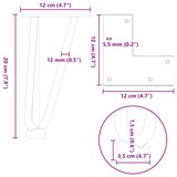 thumbnail of vidaXL Haarnadelbeine für Couchtisch 4 Stk. Naturstahl 20 cm Massivstahl