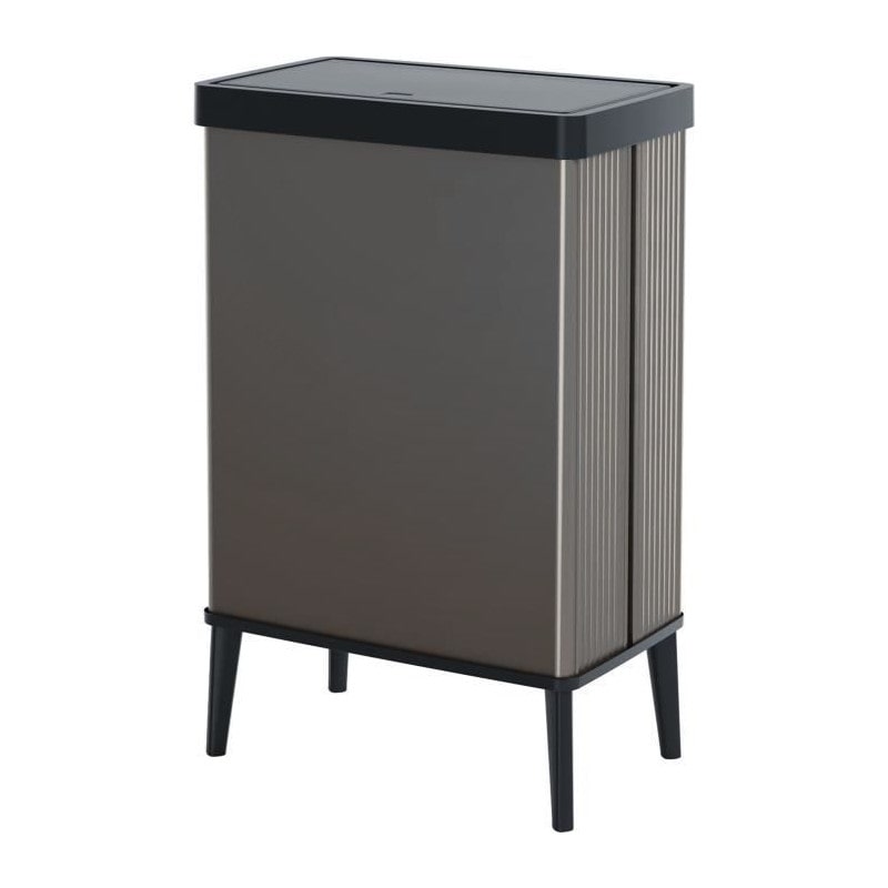 Poubelle Sur Pieds - Verto - Curver - Ouverture Touch - 54 L - Gris Perle