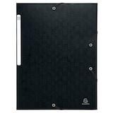 thumbnail of Exacompta  Cod. 55751E - Cartella 3 lembi con elastici Maxi Capacity Scotten cartoncino lustré 425 g/mq - 24x32cm nero  - Confezione da  50 pz.