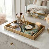 thumbnail of IvoQ Luxe Marmerlook Dienblad met Goudkleurige Handgrepen - Marmeren Ontwerp - Stijlvol en Praktisch