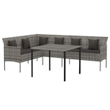 thumbnail of vidaXL 2-delige Tuinset met kussens poly rattan grijs