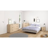 thumbnail of WellHome - Set nachtkastjes van hout met 2 laden in kleur Eiken 41 x 40 x 45 cm - Eria Oak