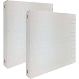 thumbnail of PROREGAL Memoboard Doppelpack Metal perforiert | HxBxT 30x30x3,5cm | Weiß | Lochblech Magnettafel Wandtafel Trägersystem