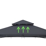 thumbnail of Tarrington House Barbecue paviljoen Maduro, staal/polyester, 1.53 x 2.41 m, met ventilatie, waterafstotend, donkergrijs