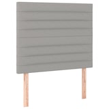 thumbnail of vidaXL Boxspringbett mit Matratze & LED Hellgrau 90x190 cm Stoff