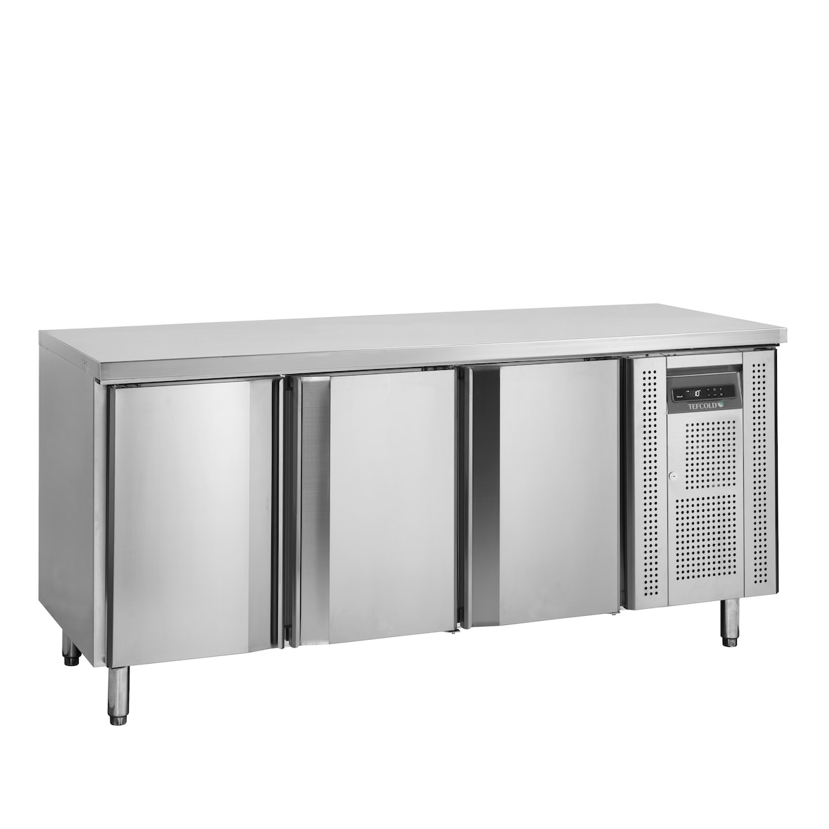 TEFCOLD Mesa fría de refrigeración GN1/1 CK7310/-SP TEFCOLD, acero y vidrio, refrigeración profesional, Acero inoxidable SS