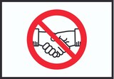 thumbnail of Handschlag verboten Schild kein Händeschütteln Symbol Schild A3 (297x420mm)