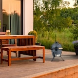 thumbnail of Relaxdays Kamado Grill, Ø 32 cm, Keramikgrill mit Thermometer bis 450°C, BBQ, Grillen, Kochen & Backen, Smoker, grau