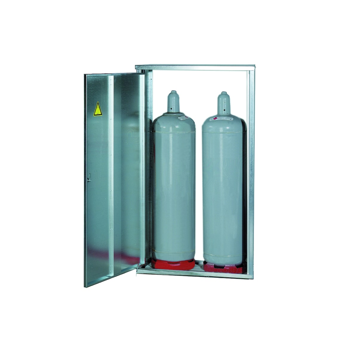 2 x 33 kg Propangas Flaschenschrank/Gasflaschenschrank OHNE RÜCKWAND (geeignet für Propangasflasche) Gasschrank Schutzschrank