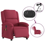 thumbnail of vidaXL Massagesessel Elektrisch Weinrot Samt