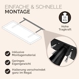 thumbnail of Casaria 2x Wandregal Matt Schwarz mit Halterung 90cm Schwebend