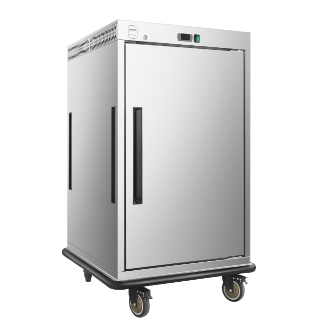 METRO PROFESSIONAL Carro caliente para banquetes GBT11021, acero inoxidable, 81.5 x 89.5 x 137.5 cm, GN 2/1, plateado