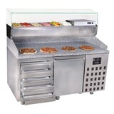 thumbnail of Pizzatisch mit 1 Tür und 5 Schubladen BxTxH 1550x800x1080mm | + CHEFGASTRO Geschirrtuch