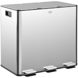 thumbnail of Cubo de basura de cocina con 3 compartimentos 3x15L papelera de cocina de acero inoxidable con pedales tapas de cierre suave y cubo extraíble plata