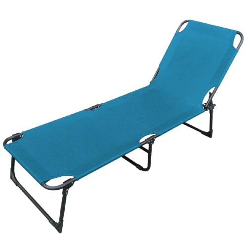 3-Bein Gartenliege Sonnenliege Strandliege Gartenmöbel Liegestuhl klappbar 188cm blau : Blau