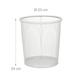 thumbnail of Relaxdays Papierkorb, Büro & Jugendzimmer, offen, rund, Drahtgeflecht, Papiermülleimer, Metall, H x D: 24 x 23 cm, weiß