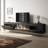 thumbnail of TV-Meubel, Lowboard, Woonkamer, Eetkamer, 267x35x45cm, Elektrische haard XXL, Hangend, Moderne stijl, Zwart _ 492_23