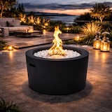 thumbnail of Chimenea de bioetanol brasero redonda de jardín para exterior interior RODI Negro d.47.5