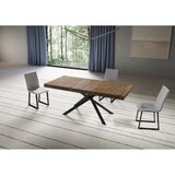 thumbnail of Niket uitschuifbare tafel 200/304x90 cm noten antraciet poten
