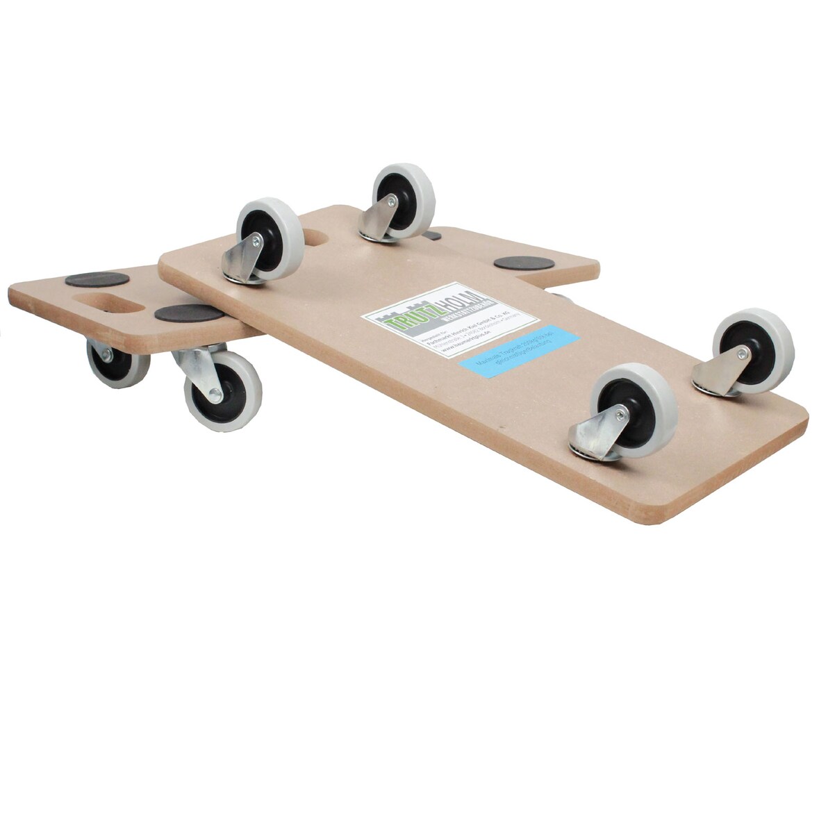 2er Set Transportroller SOFT WHEEL indoor MDF Platte 200 kg